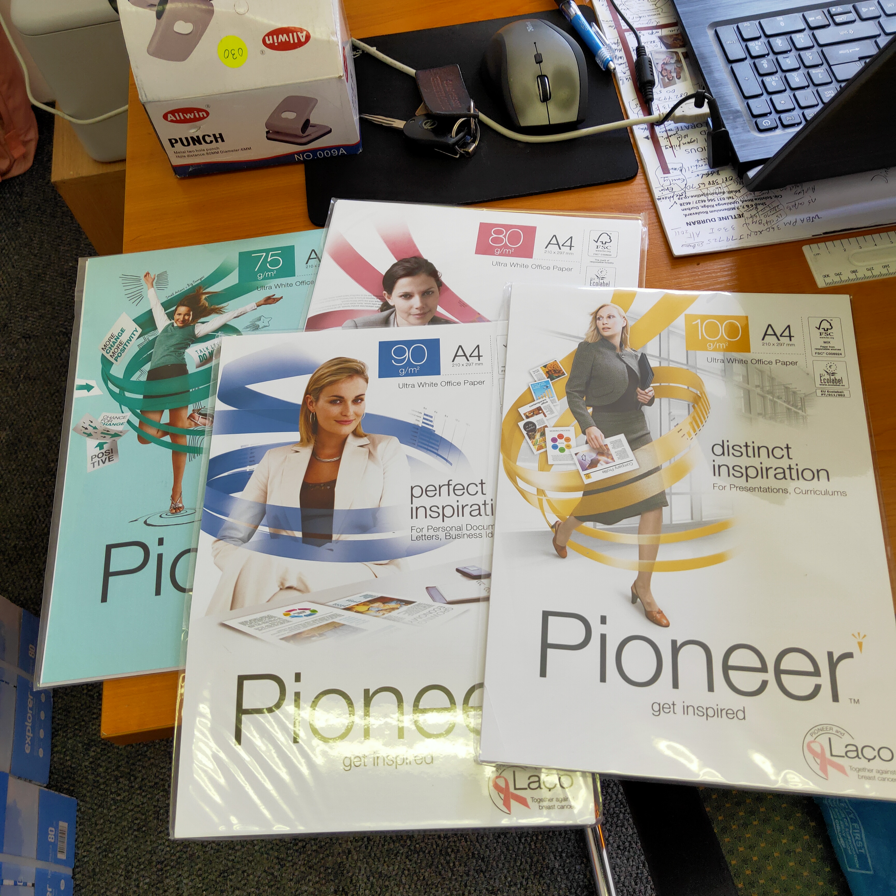 Pioneer on desk Pioneer on desk